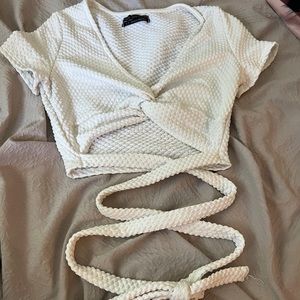 Urban Outfitters white wrap top